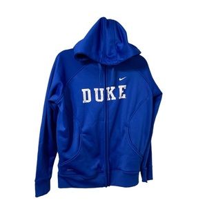 Nike Duke Blue Devils Full Zip Hoodie Jacket Nikefit Athletic Polyester Adult M